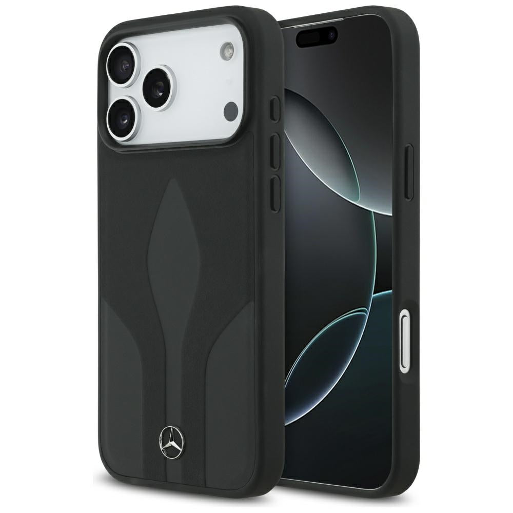 Mercedes Leather The Move MagSafe Case for iPhone 17 Pro Max - Black