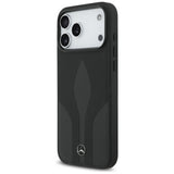 Mercedes Leather The Move MagSafe Case for iPhone 17 Pro Max - Black