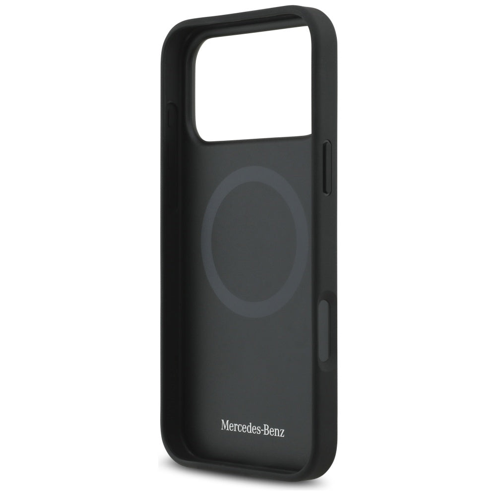 Mercedes Leather The Move MagSafe Case for iPhone 17 Pro Max - Black