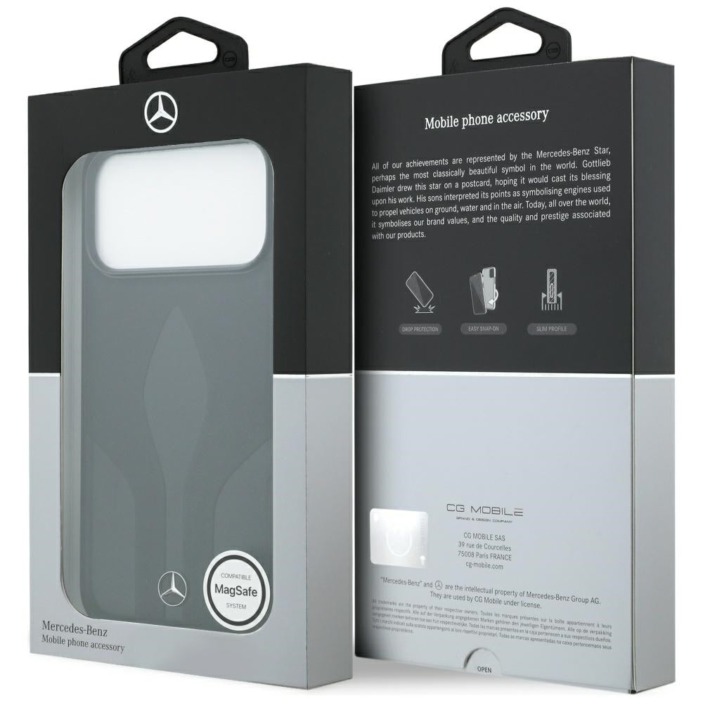 Mercedes Leather The Move MagSafe Case for iPhone 17 Pro Max - Black