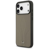 Mercedes læder The Move MagSafe Case til iPhone 17 Pro Max - Beige