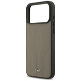 Mercedes læder The Move MagSafe Case til iPhone 17 Pro Max - Beige