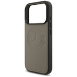 Mercedes læder Vintage Logo MagSafe Case til iPhone 17 Pro - Beige