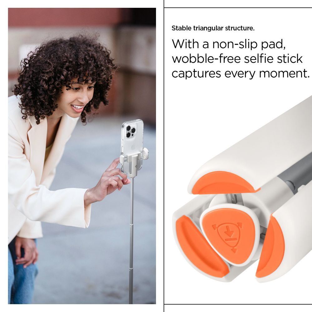 Spigen S541 W Bluetooth Selfie Stick Stativ Dune Beige