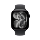 Apple Watch Series 11 GPS 46mm Jet Black Aluminium Case with Black Sport Band - M/L