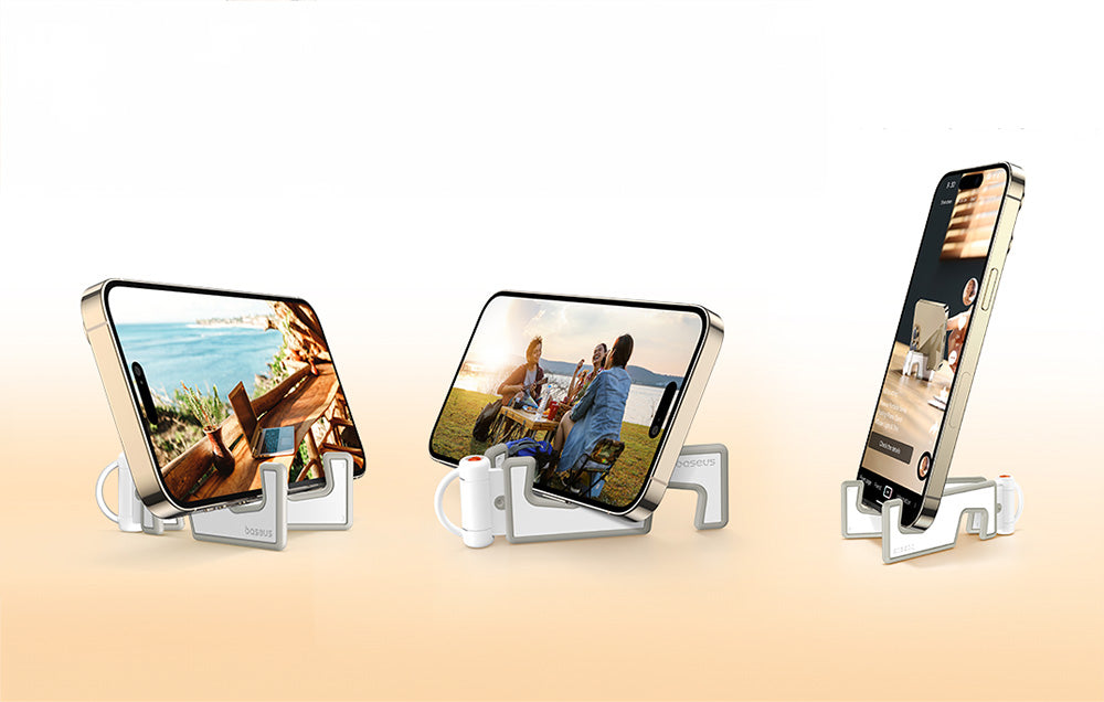 Foldbar telefonholder Baseus (hvid)