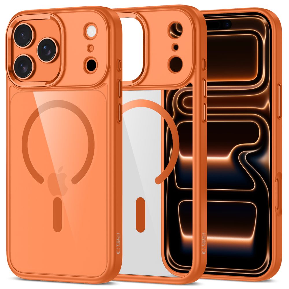 Tech Protect Magmat Magsafe Iphone 17 Pro Max Cosmic Orange/Klar