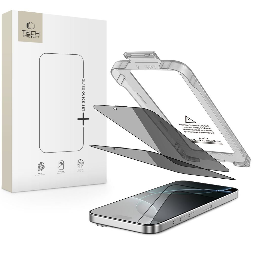 Privacyglas Tech Protect Quick Set Spy+ 2 Pack Iphone 16 Pro Privacy