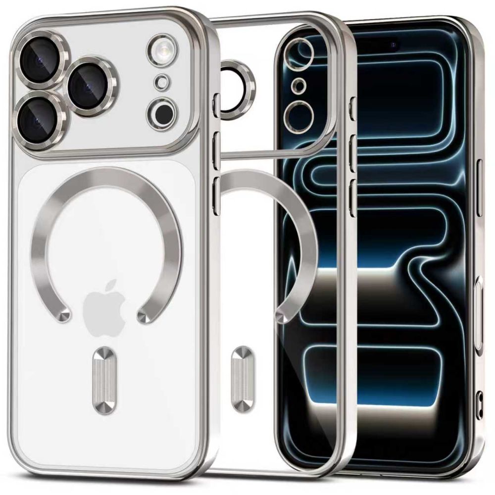 Tech Protect Magflex Magsafe Iphone 17 Pro Shiny Silver