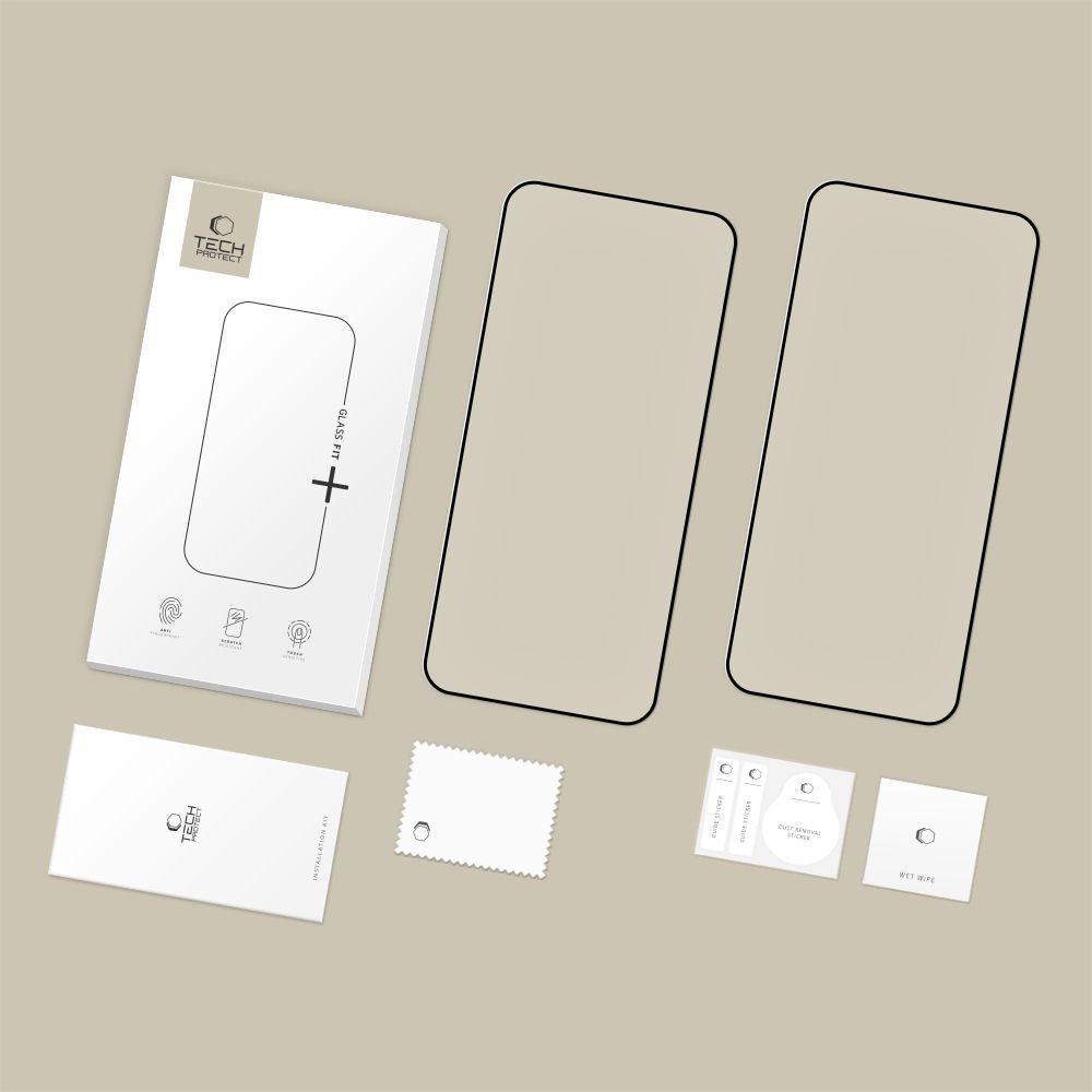 Hærdet Glas Tech Protect Glass Fit+ 2 Pack Xiaomi Redmi 15 4 G / 5 G Sort