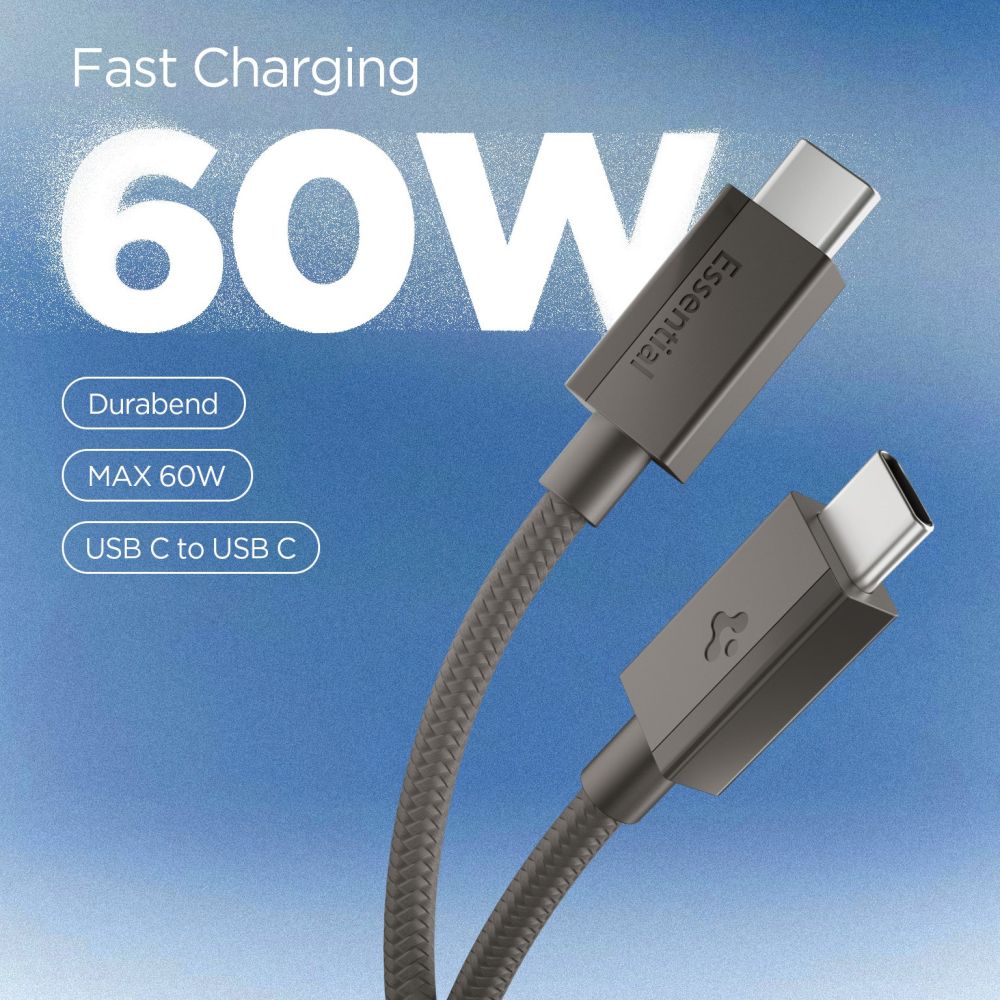 Spigen Eb6015 Cc Essential Usb C Kabel 60 W 150 Cm Gunmetal