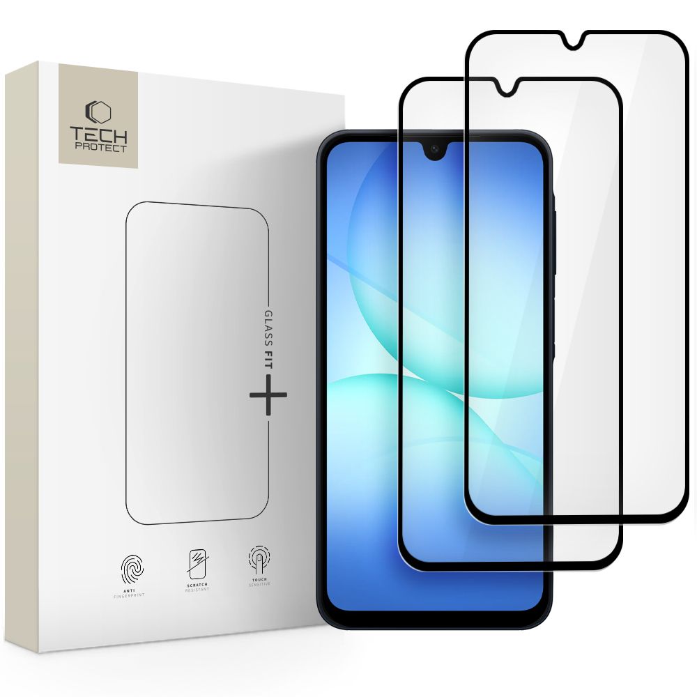 Hærdet Glas Tech Protect Glass Fit+ 2 Pack Galaxy A16 / A17 / A18 / A26 4 G / 5 G Sort