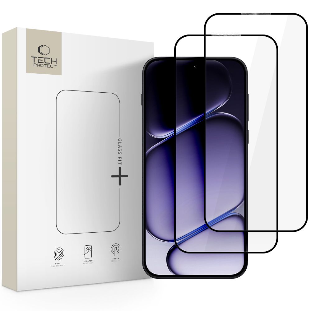 Hærdet Glas Tech Protect Glass Fit+ 2 Pack Oneplus Nord 6 Sort