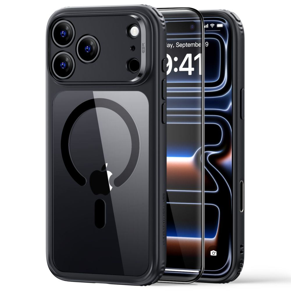 Esr Classic Hybrid Magsafe & Hærdet Glas Til Iphone 17 Pro Max / 18 Pro Max Klar/Sort