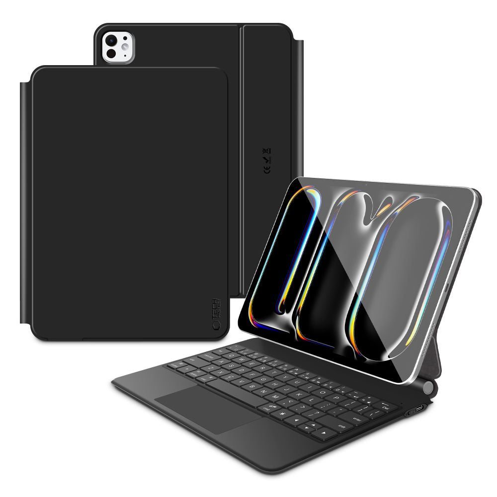 Tech Protect Smartcase Magnetisk + Tastatur Ipad Pro 11” 5/6 2024 2025 Sort