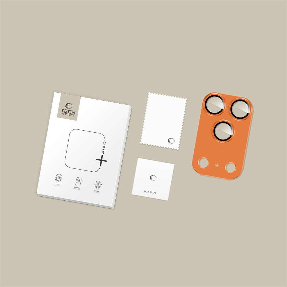 Kamera Beskyttelse Tech Protect Camfull Fit+ Iphone 17 Pro Cosmic Orange