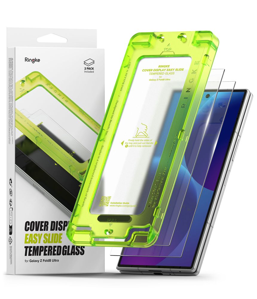 Hærdet Glas Ringke Cover Display Easy Slide 2 Pack Galaxy Z Fold 8 Ultra Clear