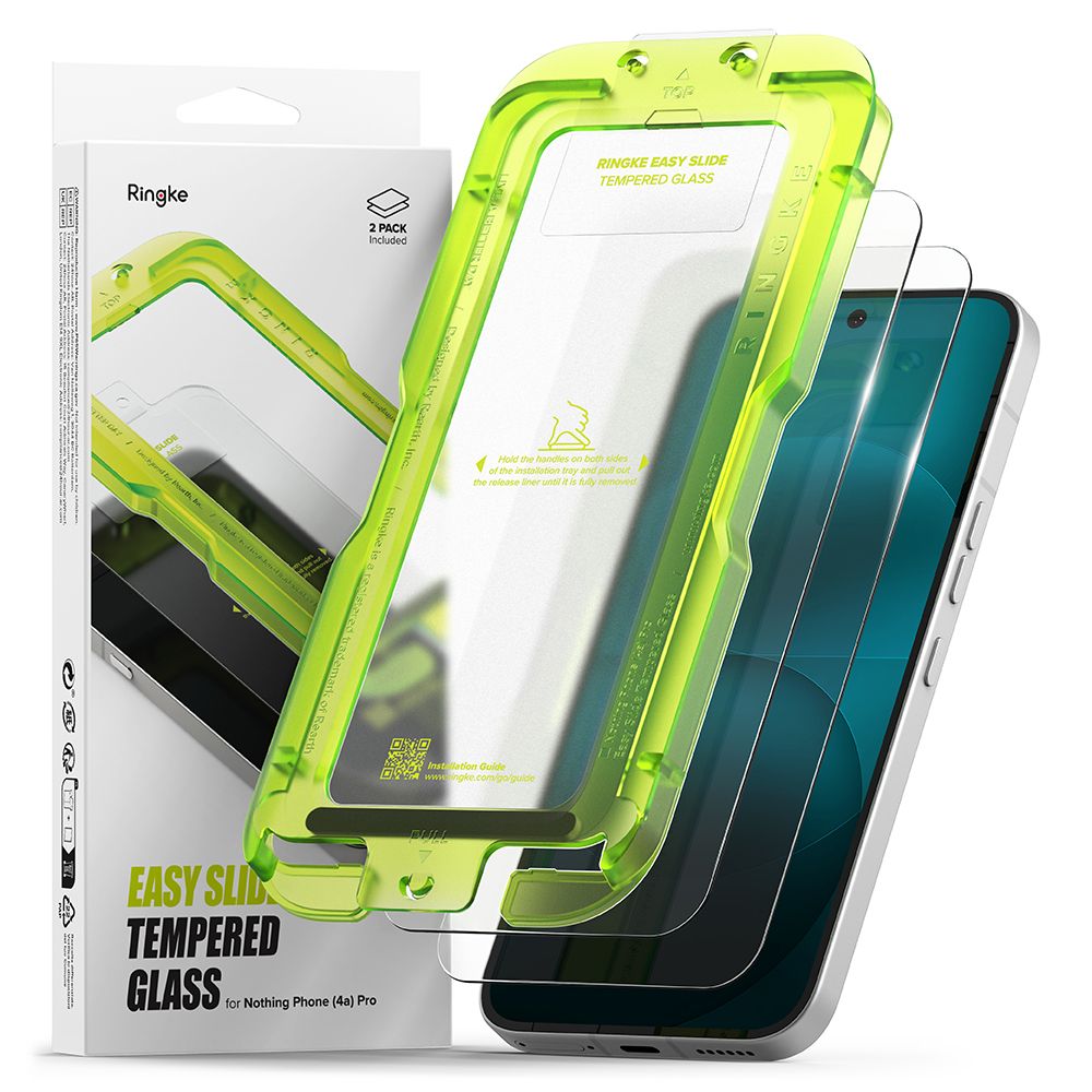 Hærdet Glas Ringke Easy Slide 2 Pak Ingenting Phone 4 A Pro Clear