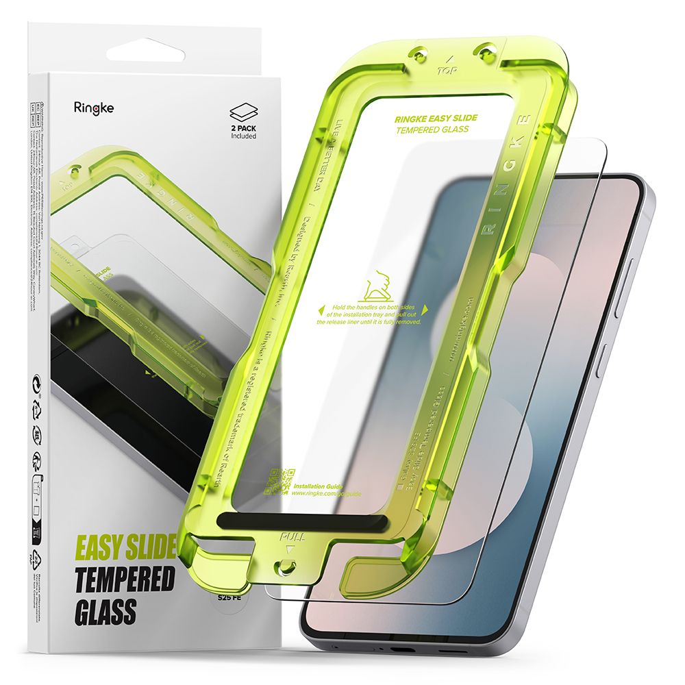 Hærdet Glas Ringke Easy Slide 2 Pack Galaxy S25 Fe Clear