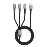 Tech Protect Ultraboost Dna 3 I 1 Lightning & Type C & Micro Usb Kabel 3 A 120 Cm Jerngrå