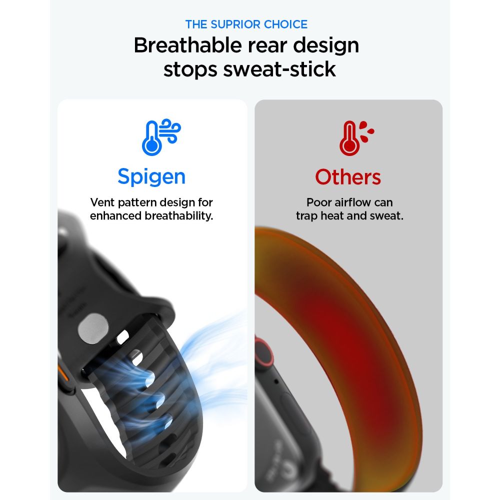 Spigen Liquid Air 'Pro' Apple Watch Ultra 1 / 2 / 3 / 4 (49 Mm) Sort