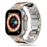Tech Protect Stainless Line Til Apple Watch 8 / 9 / 10 / 11 / Se / Ultra (44 / 45 / 46 / 49 Mm) Titanium/Orange
