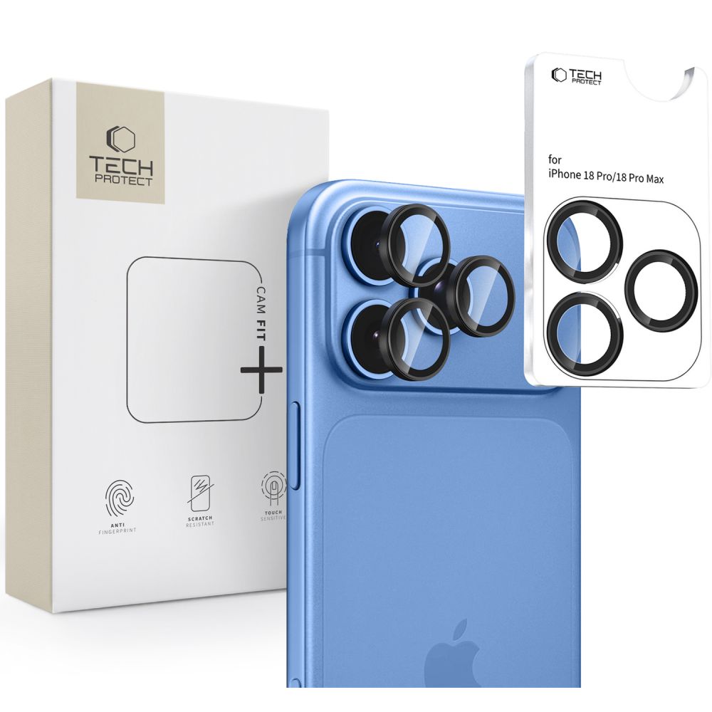 Kamera Beskyttelse Tech Protect Camring Fit+ Iphone 18 Pro / Max Black