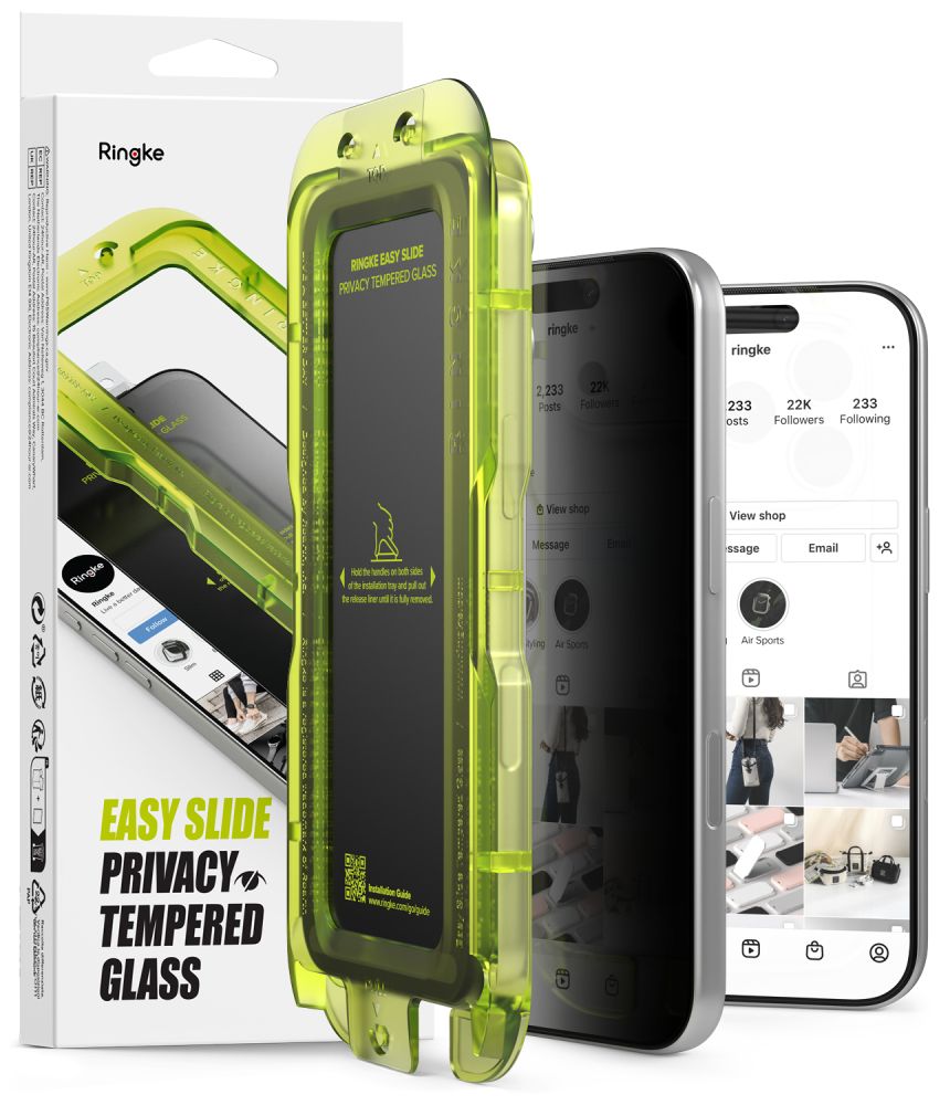 Privacyglas Ringke Easy Slide 2 Pack Iphone 18 Pro Privacy