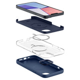 Spigen Silikone Fit Mag Magsafe Iphone 14 Plus / 15 Plus Navy Blå