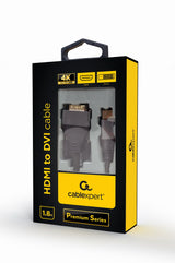 Gembird CC-HDMI-DVI-4K-6 videokabel adapter 1,8 m HDMI Type A (Standard) Sort