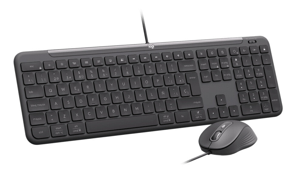 Logitech 920-013343 tastatur Mus inkluderet Hjemme/kontor USB QWERTZ Tysk Grafit