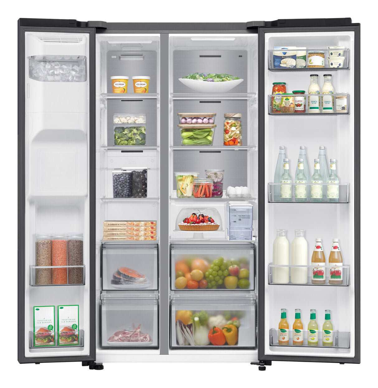 Samsung RS70F65KEF side-by-side køle-fryseskab Fritstående 640 L Sort