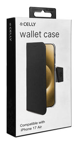 Celly WALLY mobiltelefon etui 16,5 cm (6.5") Tegnebogsetui Sort
