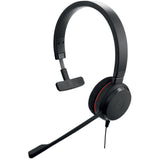 Jabra Evolve 20 MS mono Kablet Høretelefoner Sort