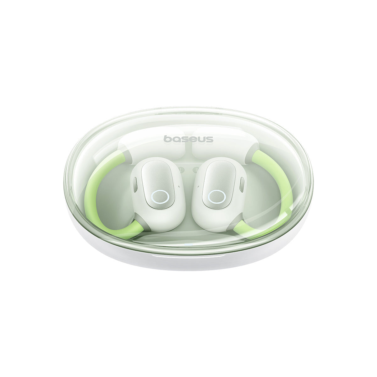 Baseus Eli Sport 1 Headset True Wireless Stereo (TWS) Ørekrog, Open-ear Opkald/musik USB Type-C Bluetooth Lysegrøn, Hvid