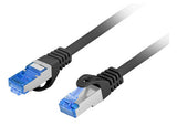 Lanberg PCF6A-10CC netværkskabel Sort 15 m Cat6a S/FTP (S-STP)