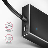 Axagon HUE-F7A 7x USB 3.2 Gen 1 ALU FLAT hub micro power IN 1m USB-A USB 3.2 Gen 1 (3.1 Gen 1) Type-A 5000 Mbit/s Sort