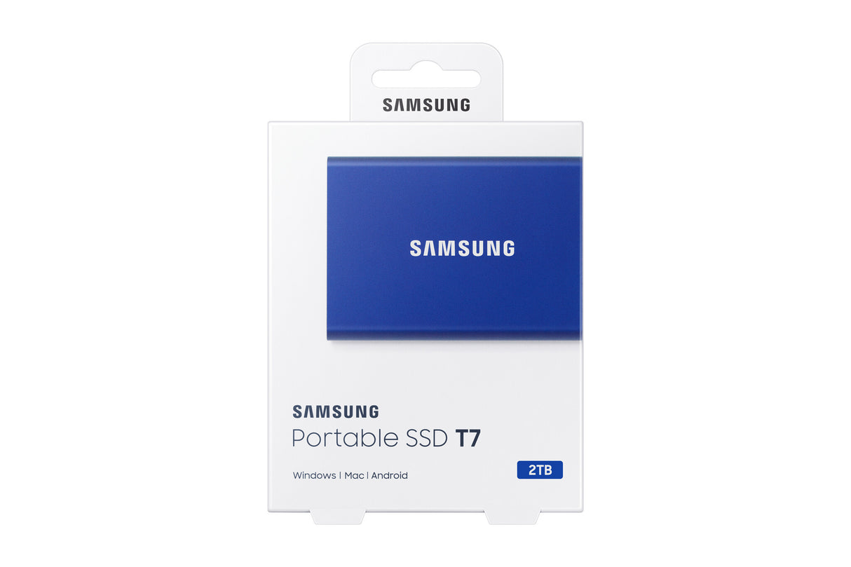 Samsung Portable SSD T7 2 TB USB Type-C 3.2 Gen 2 (3.1 Gen 2) Blå