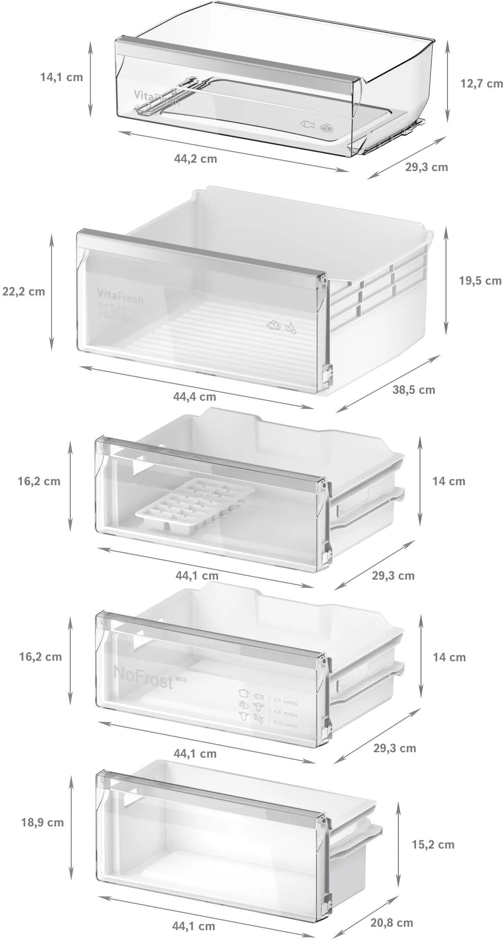Bosch KIN96VFD0 integrerbart kølefryseskab