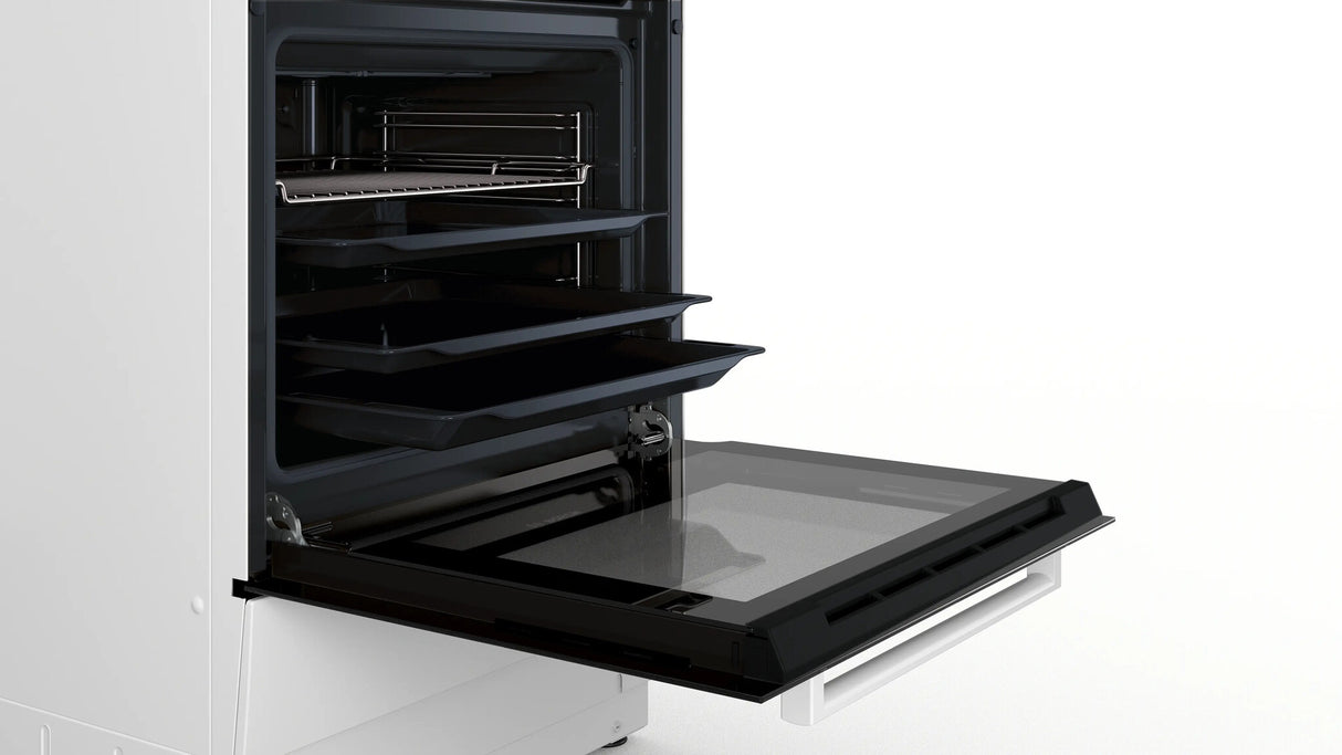 Bosch Serie 2 HKA004020U komfur og ovn Fritstående komfur Elektrisk Keramisk Hvid