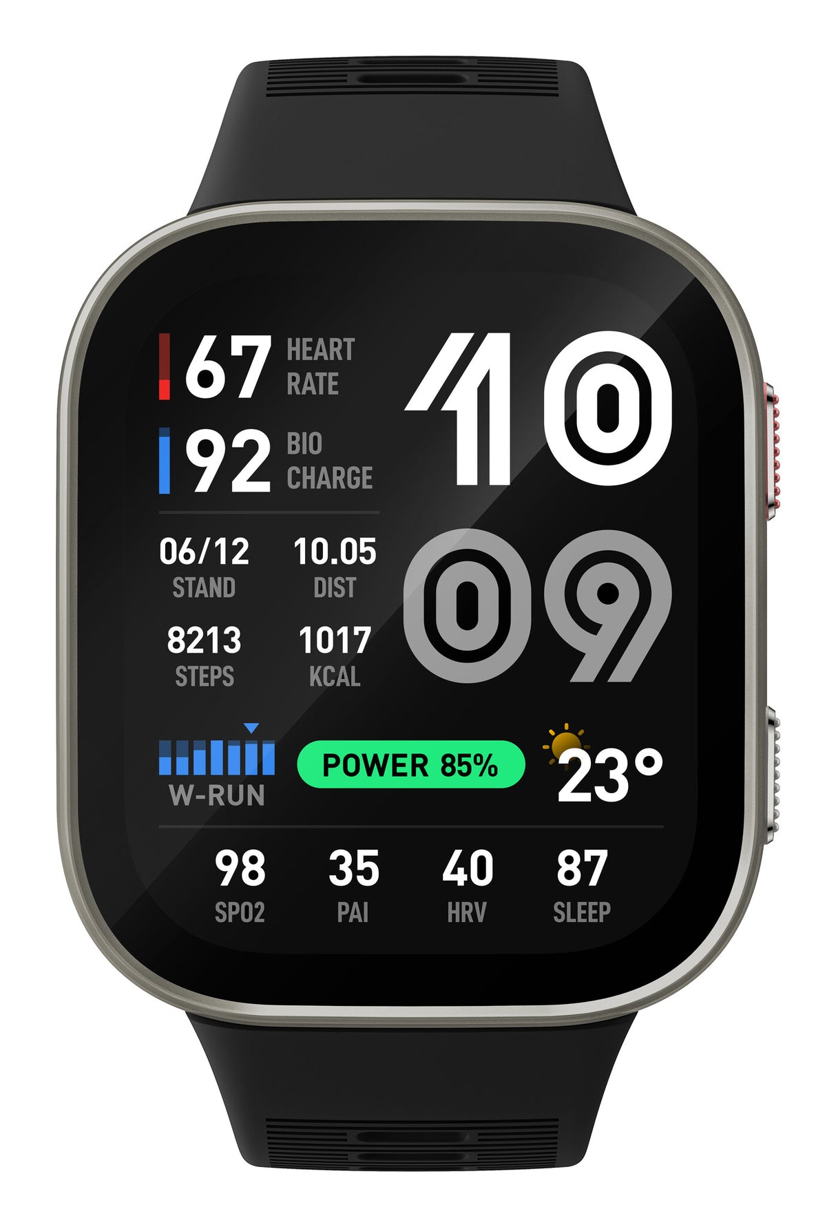 Amazfit Bip Max 5,26 cm (2.07") AMOLED Digital 432 x 514 pixel Berøringsskærm Sølv Wi-Fi GPS (satellit)