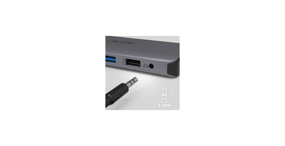 Acer 12-in-1 Type-C Dongle Ledningsført USB 3.2 Gen 1 (3.1 Gen 1) Type-C Sølv