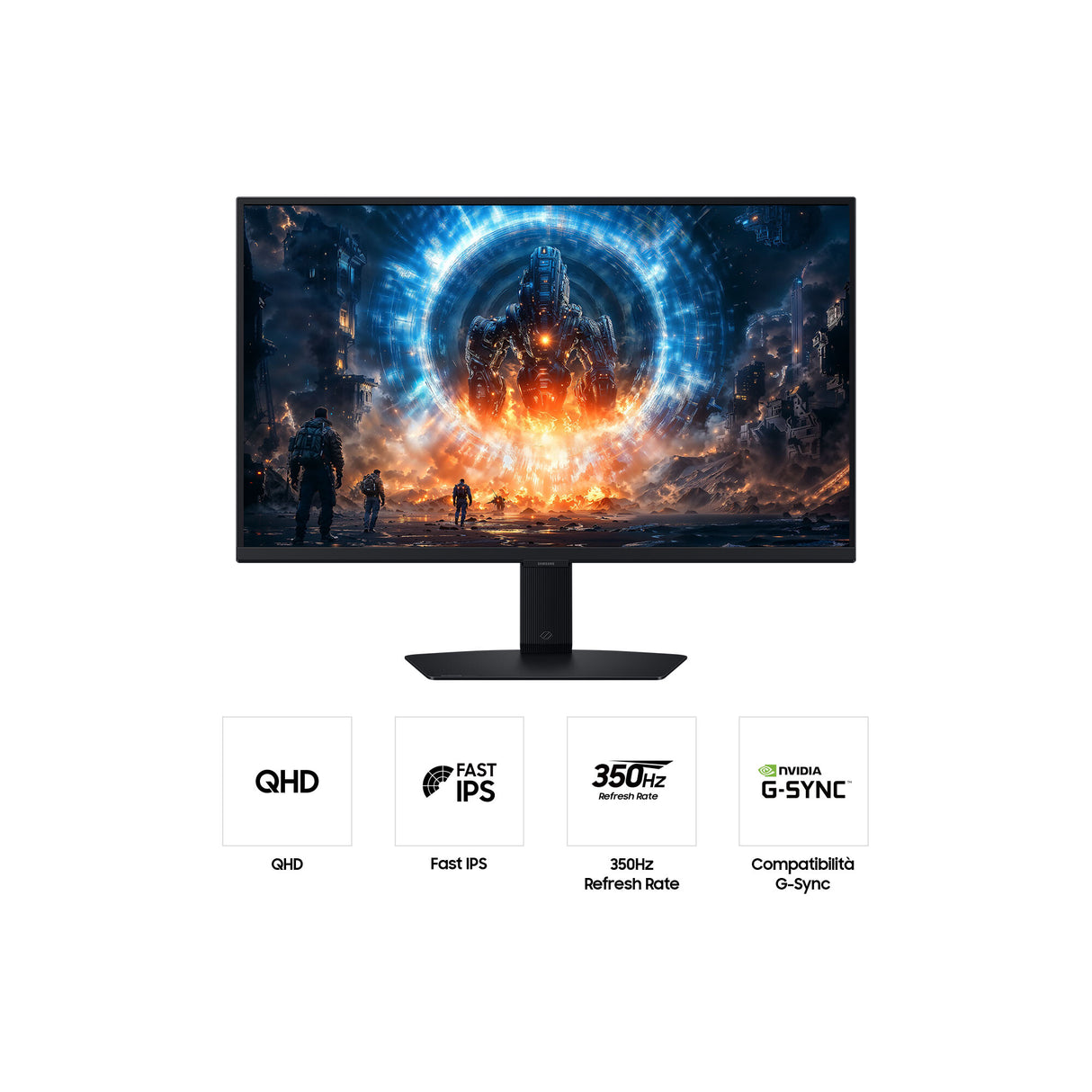 Samsung G60F computerskærm 68,6 cm (27") 2560 x 1440 pixel Quad HD LCD Sort
