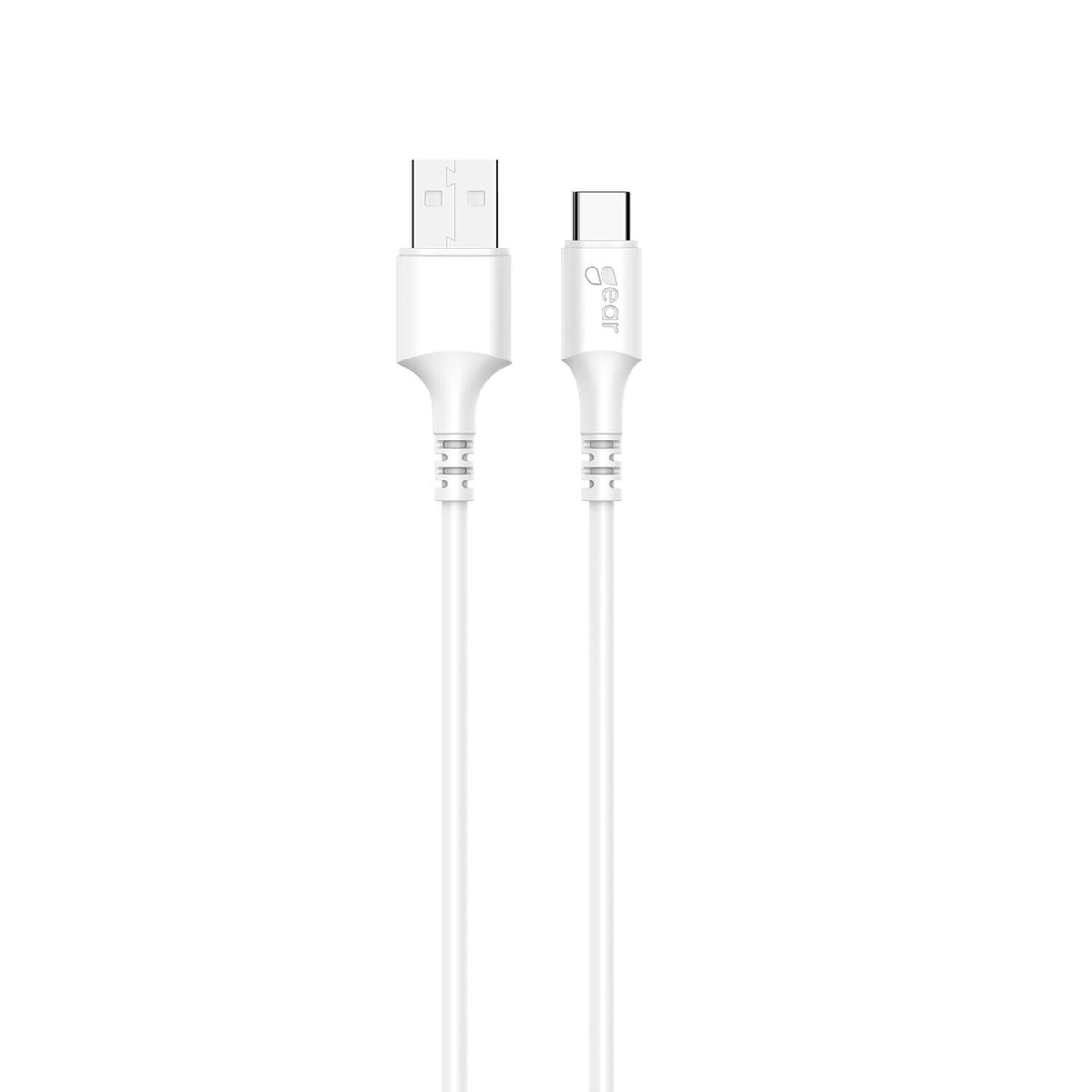 Gear Ladekabel USB-A-USB-C 2.0 0,3m Rundt Kabel Hvid