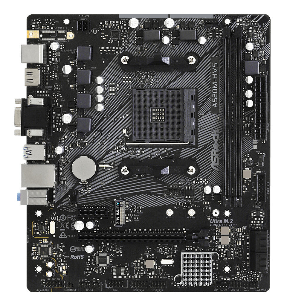 Asrock A520M-HVS AMD A520 Stik AM4 micro ATX