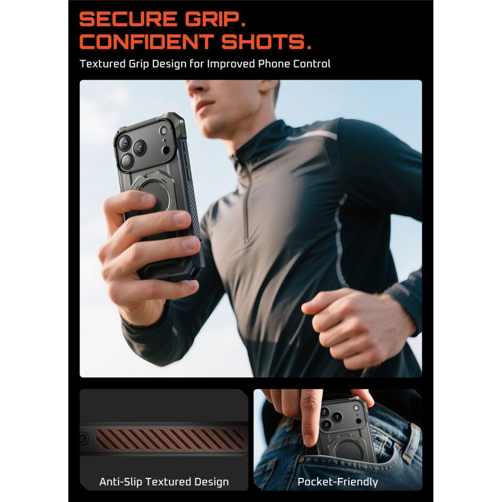 Supcase UB Grip Mag MagSafe Case til iPhone 17 Pro Max - Grå