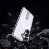 Hybrid Armor X Case til Samsung Galaxy S26 med Stand, Kompatibel med MagSafe - Transparent