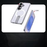 Hybrid Armor X Case til Samsung Galaxy S26 med Stand, Kompatibel med MagSafe - Transparent