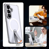 Hybrid Armor X Case til Samsung Galaxy S26 med Stand, Kompatibel med MagSafe - Transparent