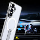 Hybrid Armor X Case til Samsung Galaxy S26 med Stand, Kompatibel med MagSafe - Transparent
